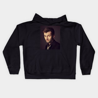 David Tennant fanart Kids Hoodie